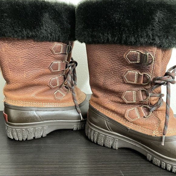 SOREL Boots Size 7 CambrionX En Fer Style Mid-Calf Brown Waterproof Winter Boots - Picture 3 of 11